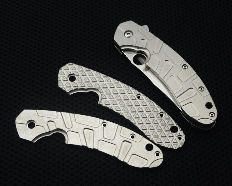 New 1PC TC4 Titanium Alloy Single Sided Scales for SPYDERCO C156