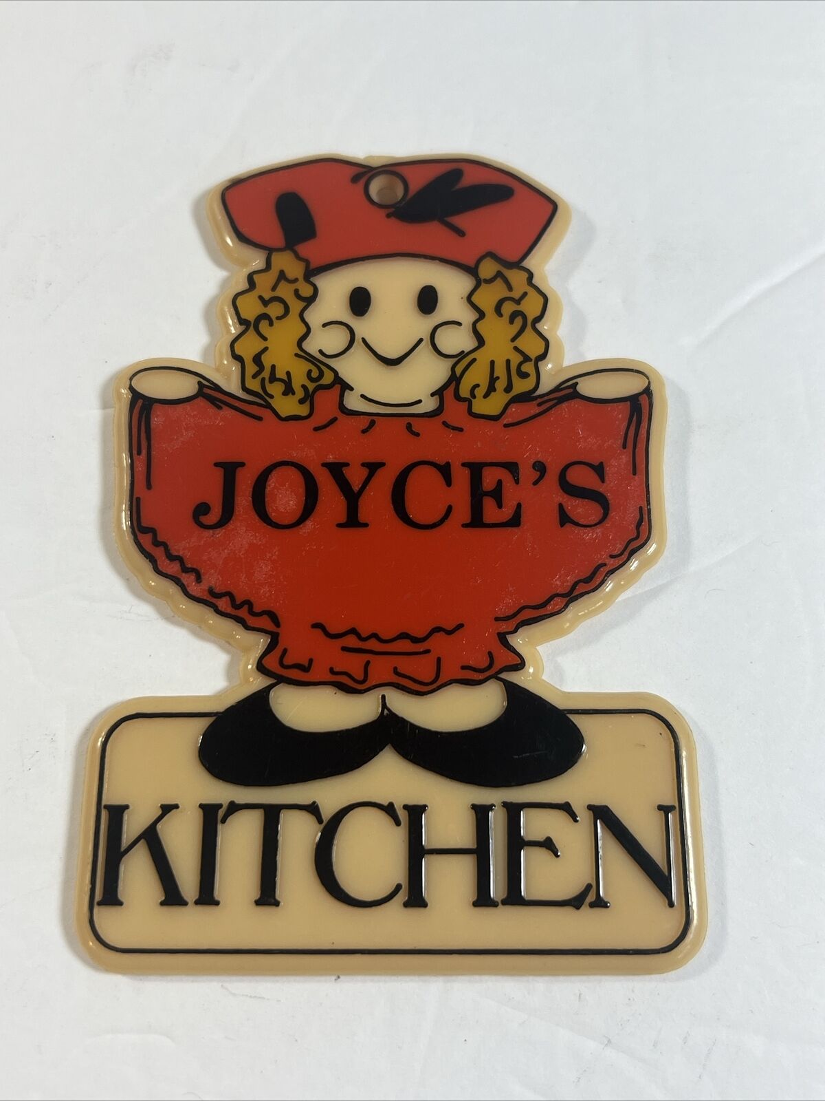 Vintage Joyce'sKitchen Refrigerator Magnet Wall Hanger 1984 Bromac Retro