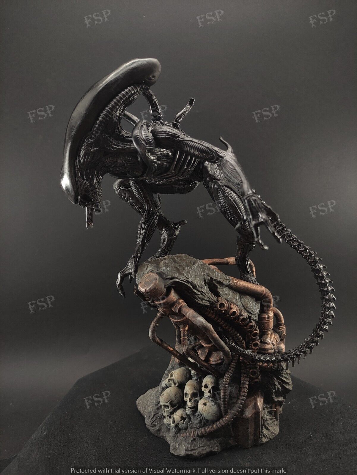 Alien 3D printed and hand painted figure