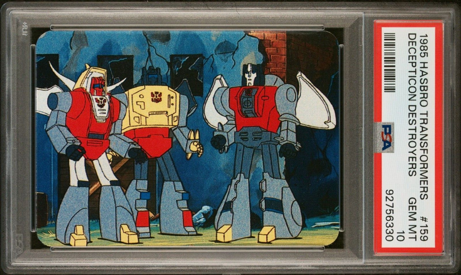 1985 Hasbro Transformers #159 Decepticon Destroyers - DINOBOTS - PSA 10