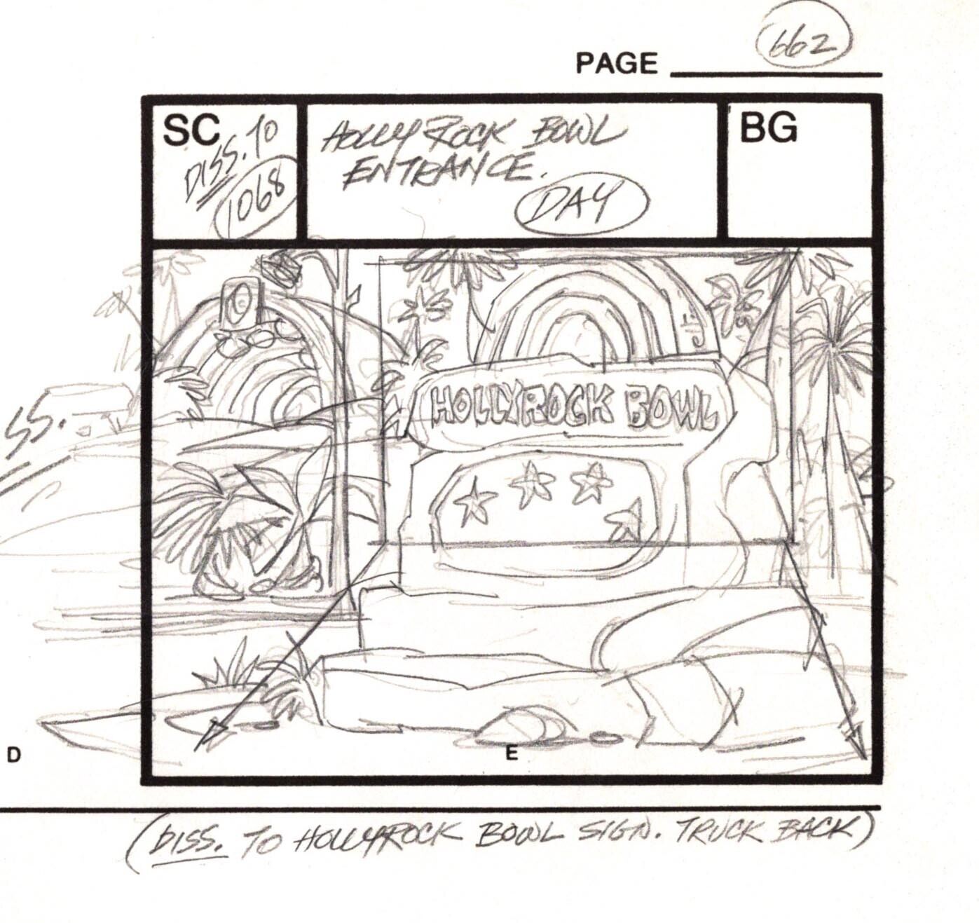 Flintstones Hollyrock Animation Storyboard Hanna B Signed by Bob Singer 1993 662