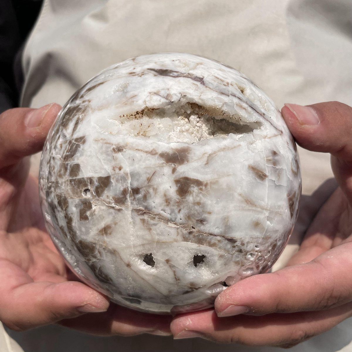 4.93lb Natural Sphalerite Geode Quartz Sphere Crystal Energy Ball Reiki Healing