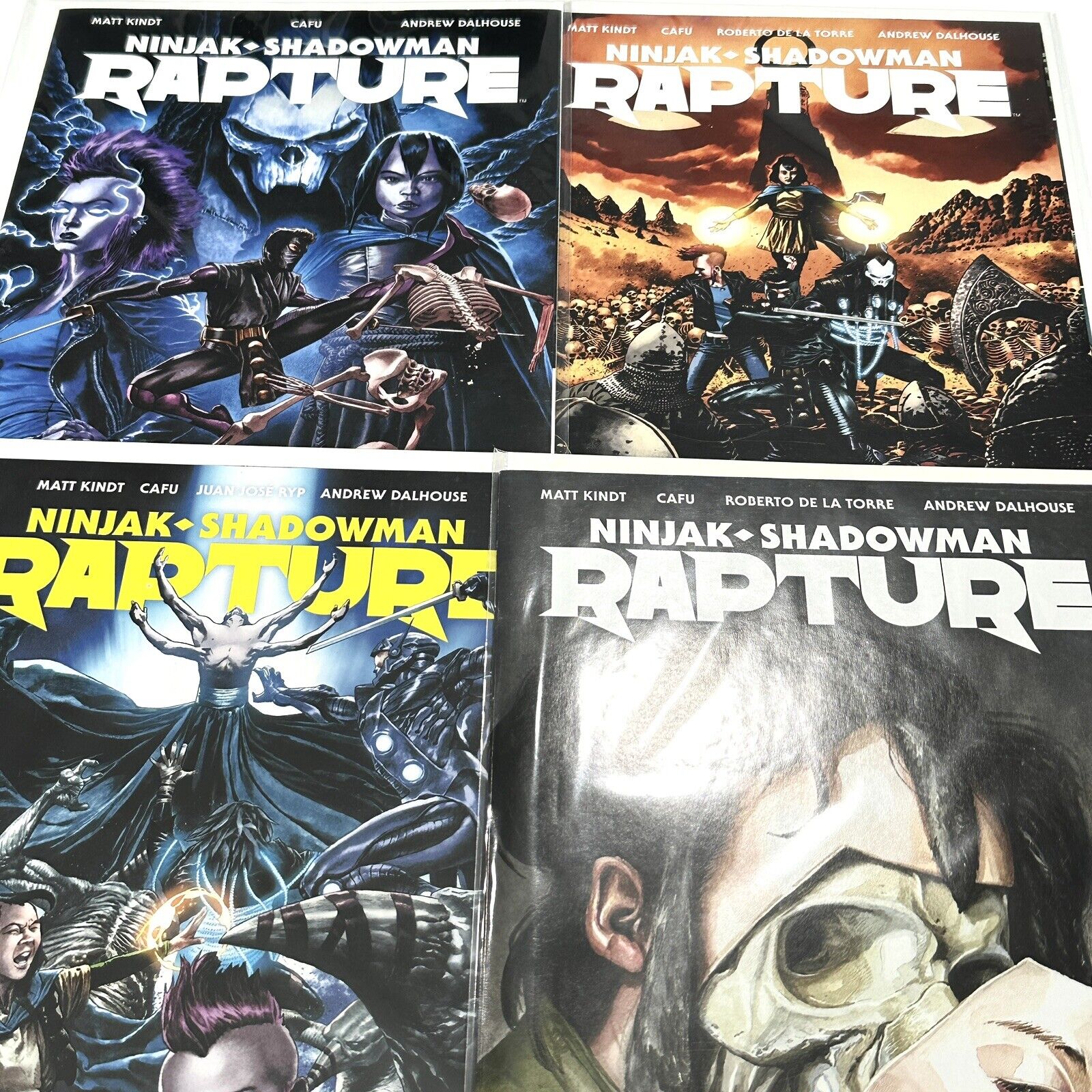 Rapture Ninjak Shadowman Valiant Comic Full Run Issues 1-4 Complete Series VF/NM