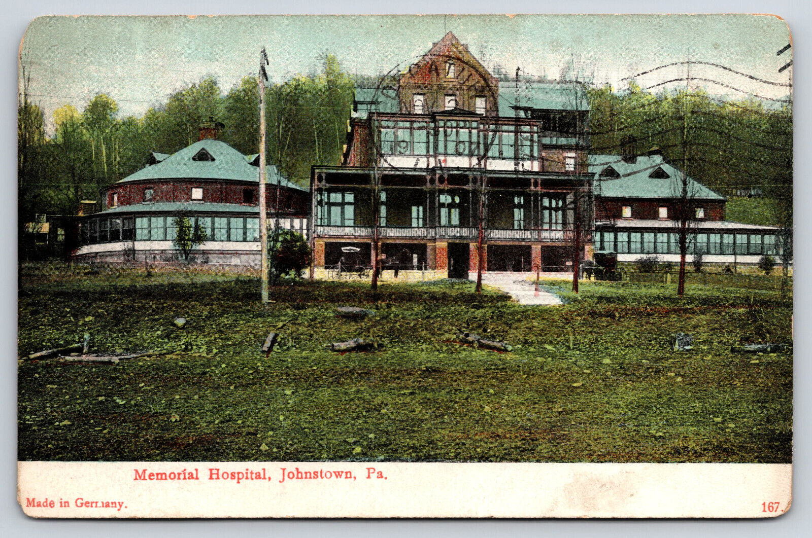 Johnstown PA-Pennsylvania, Memorial Hospital, Vintage Antique 1907 Postcard