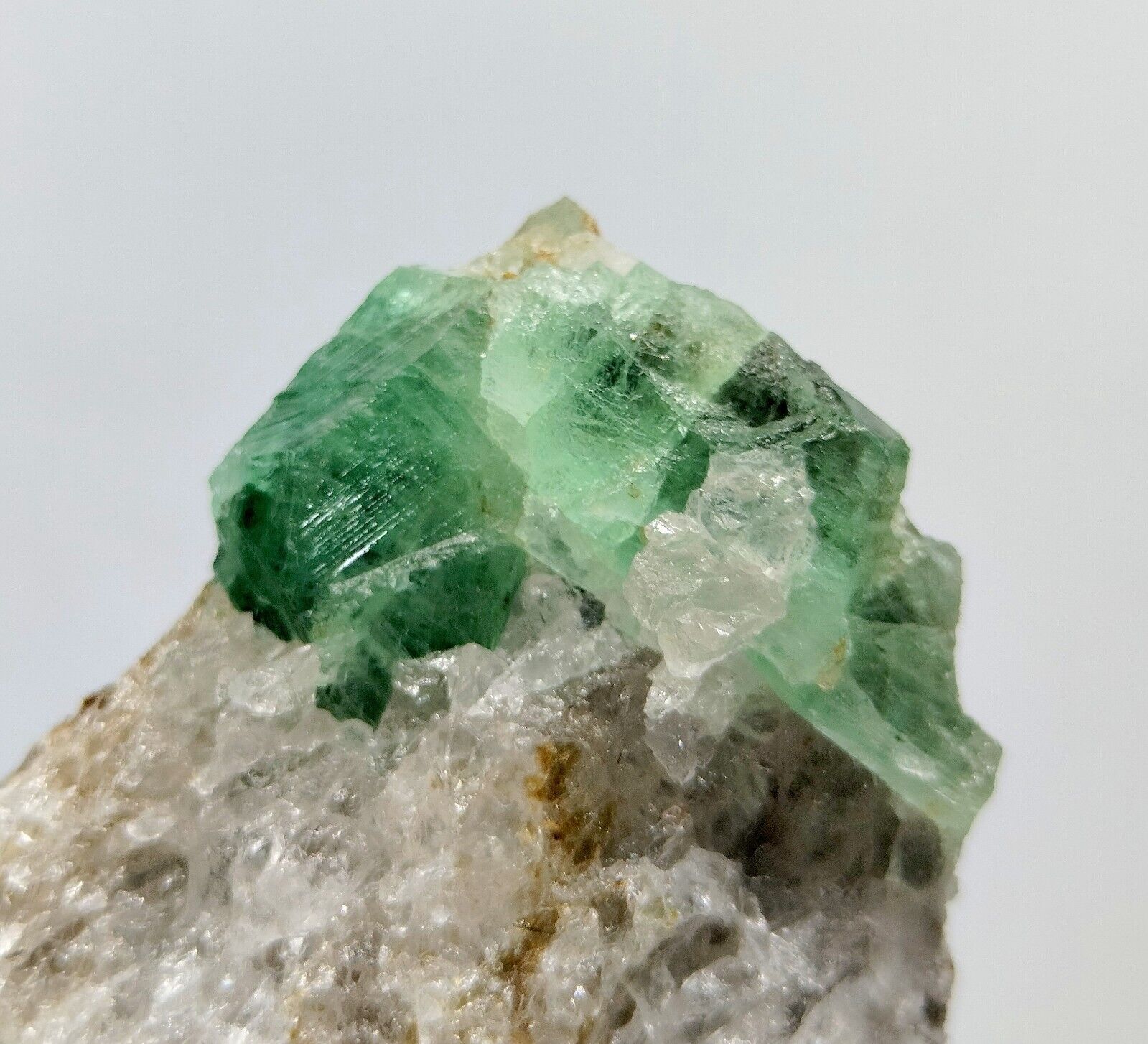 102 Gram Beautiful Natural Rare Emerald With Albite Specimen@ Pakistan
