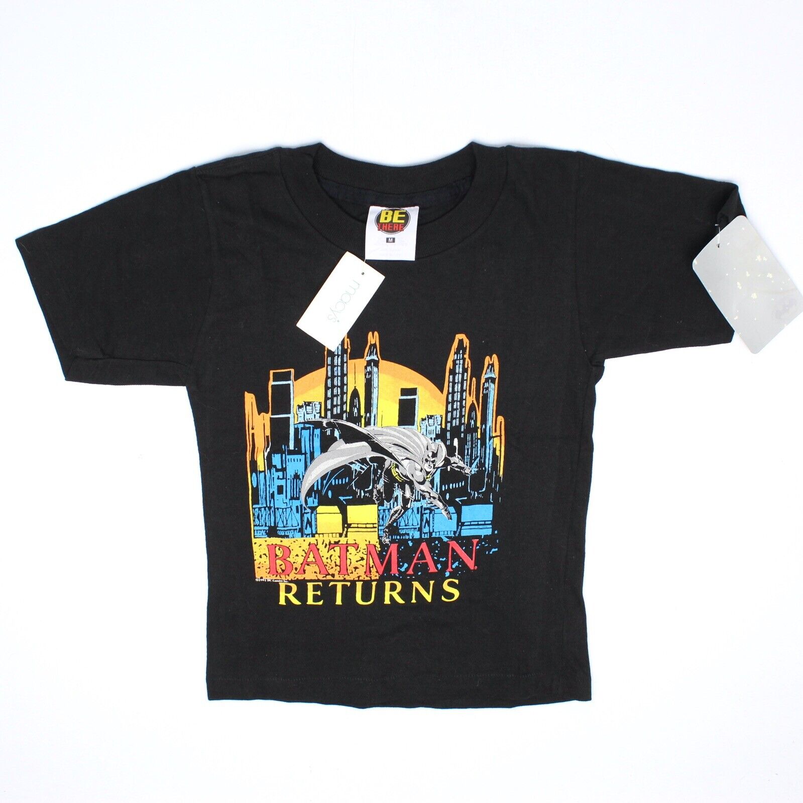 Deadstock 1991 DC Comics Batman Returns T Shirt Youth M Black Be There USA S/S