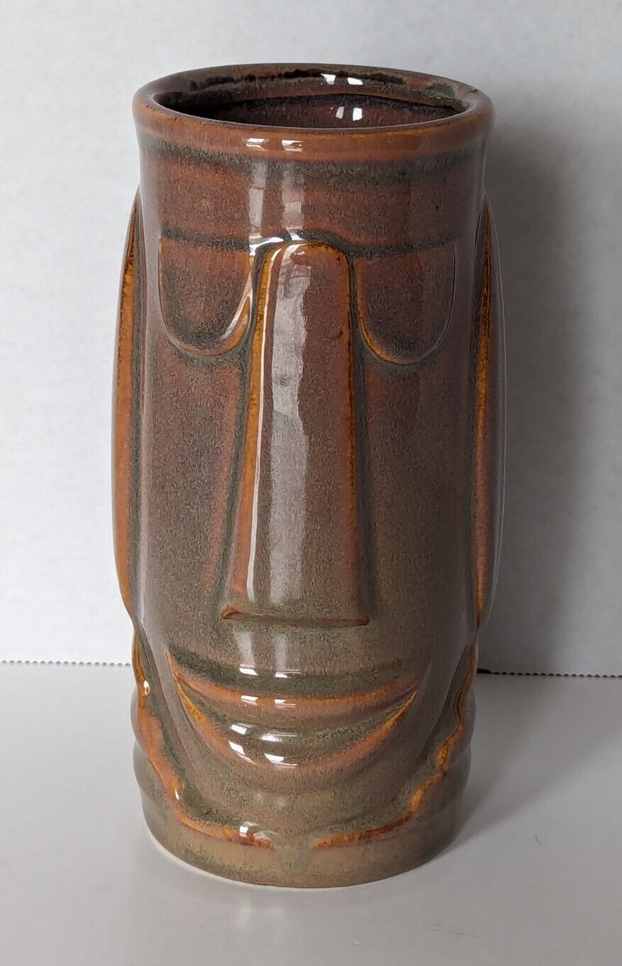 Vintage Libbey Moai Easter Island Ceramic 7