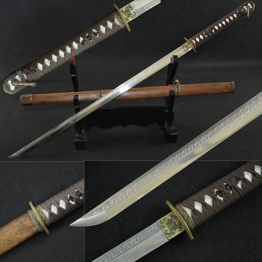 Handmade Japanese 98 Type Military Samurai Sword Katana Manganese Steel Blade -B