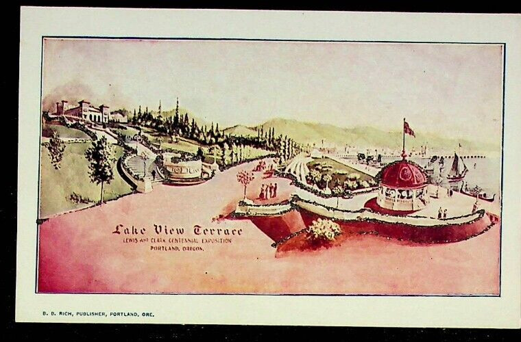 6 antique 1905 Lewis & Clark EXPOSITION post card lot Portland, OR EXPO #71