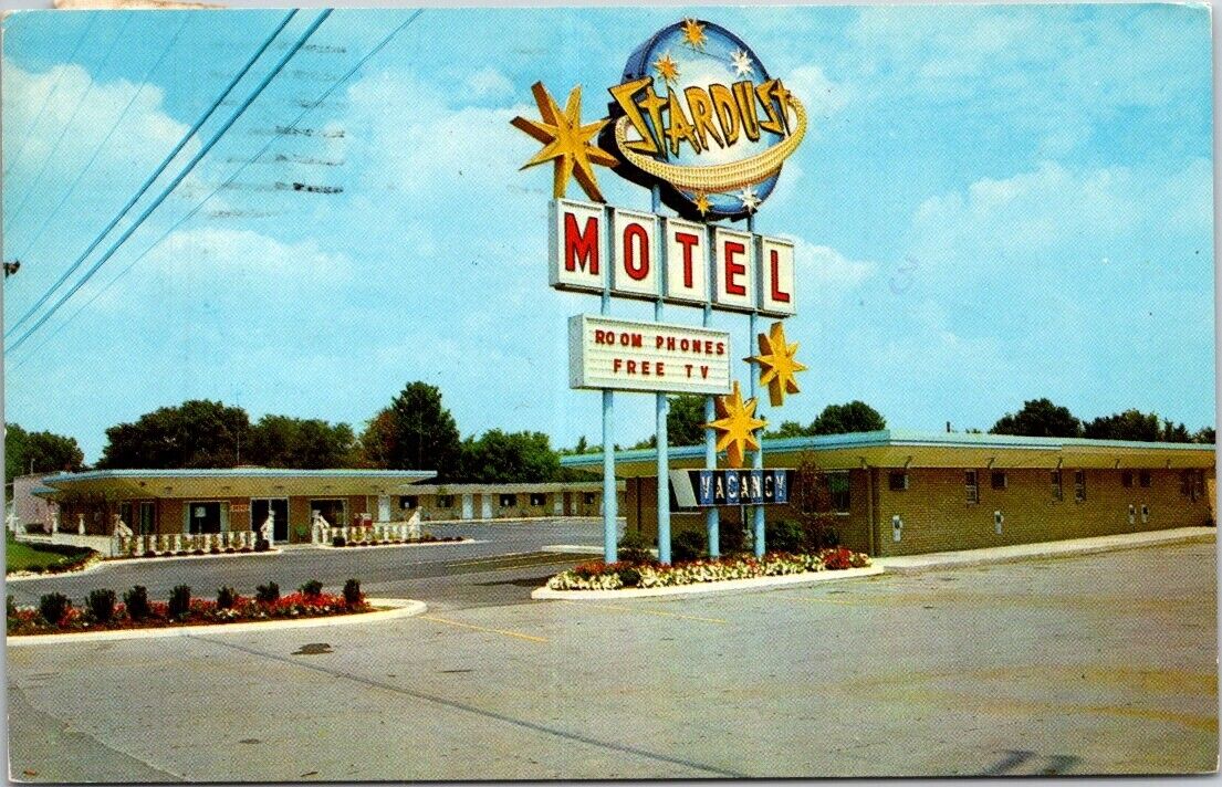 Lima OH-Ohio Stardust Motel c1971 Advertising Vintage Postcard