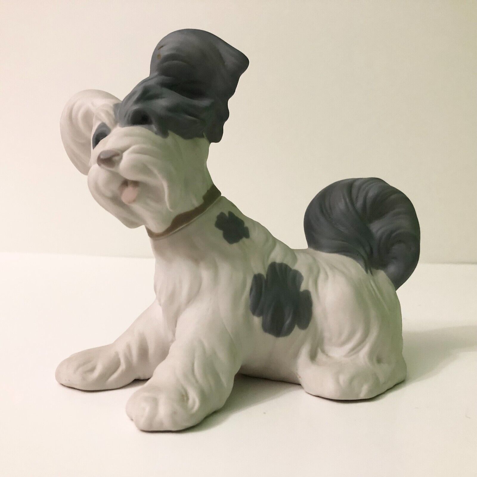 Vintage Lladro Skye Terrier Dog Figurine Matte Puppy 6 Inch Tall Figure
