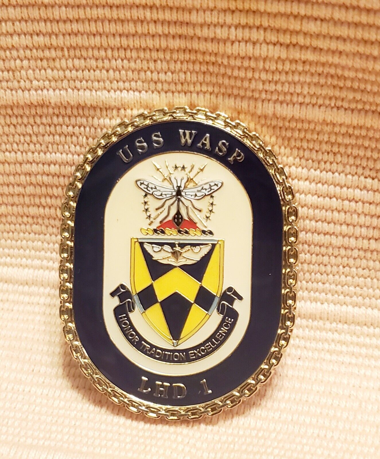 LHD-1 USS WASP AMPHIB USN US NAVY CHIEF CPO Military Challenge Coin