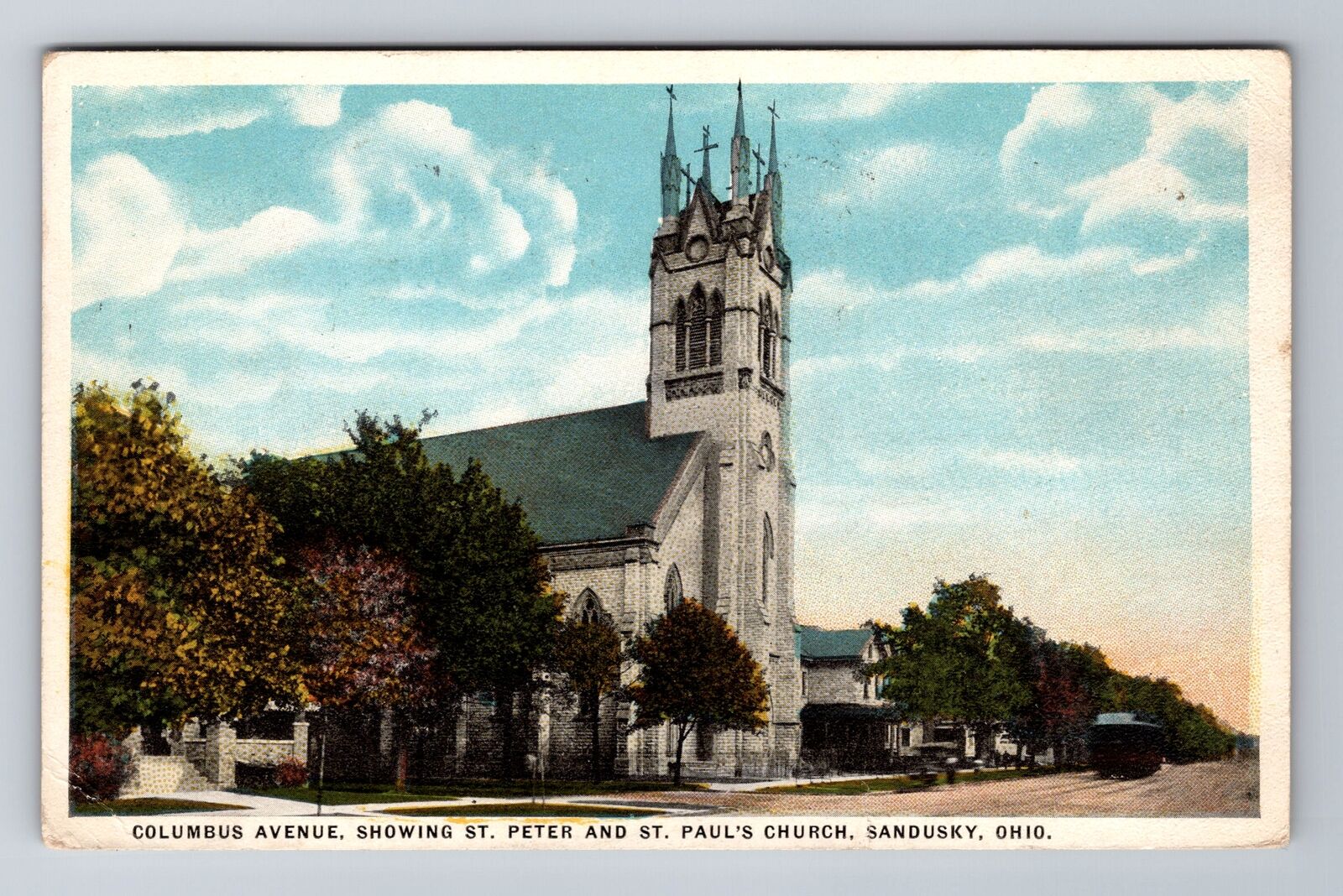 Sandusky OH-Ohio, St Peter & St Paul\'s Church, c1923 Antique Vintage Postcard