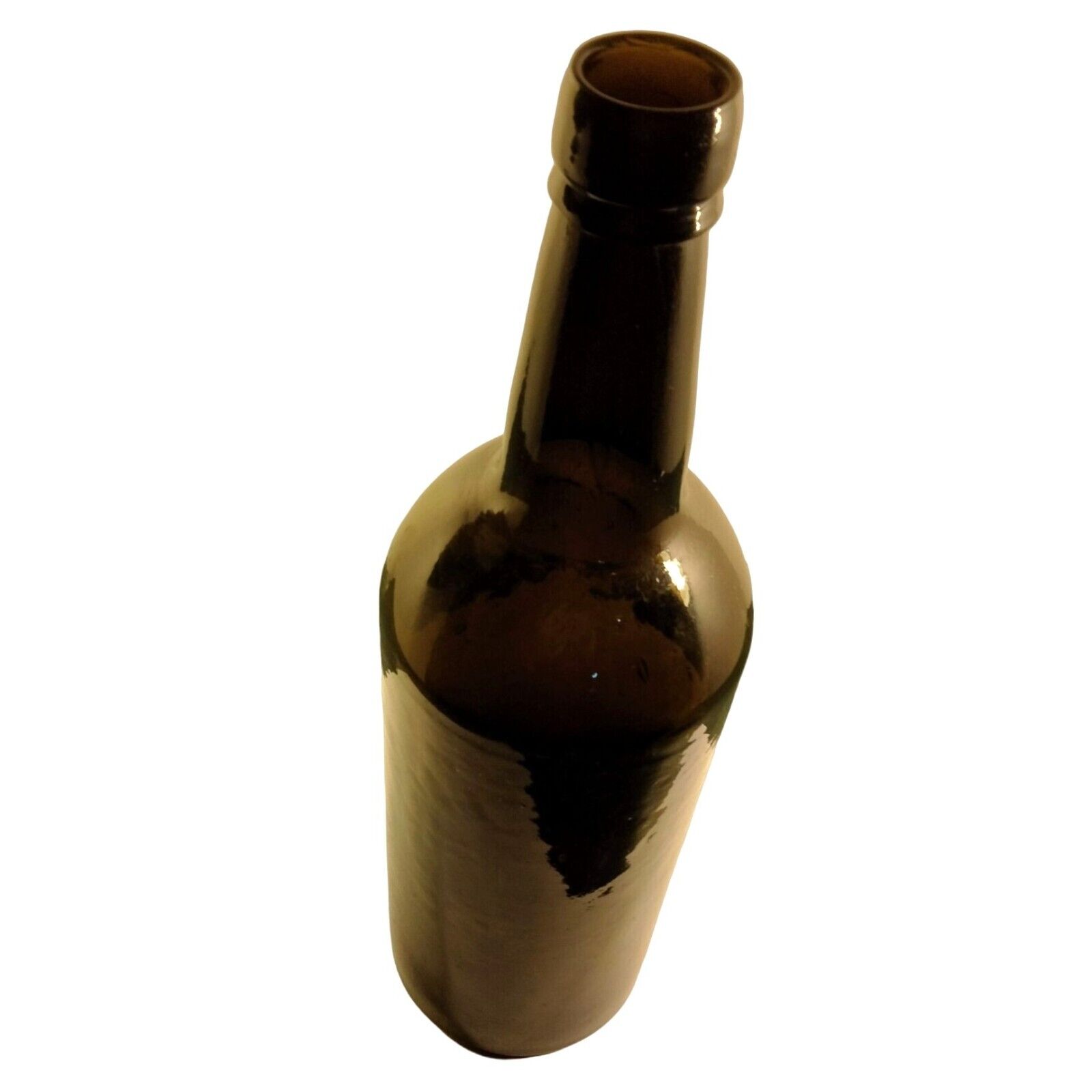 Antique Primitive Brown Glass Spirit Bottle Vintage Liquor Western Colorado