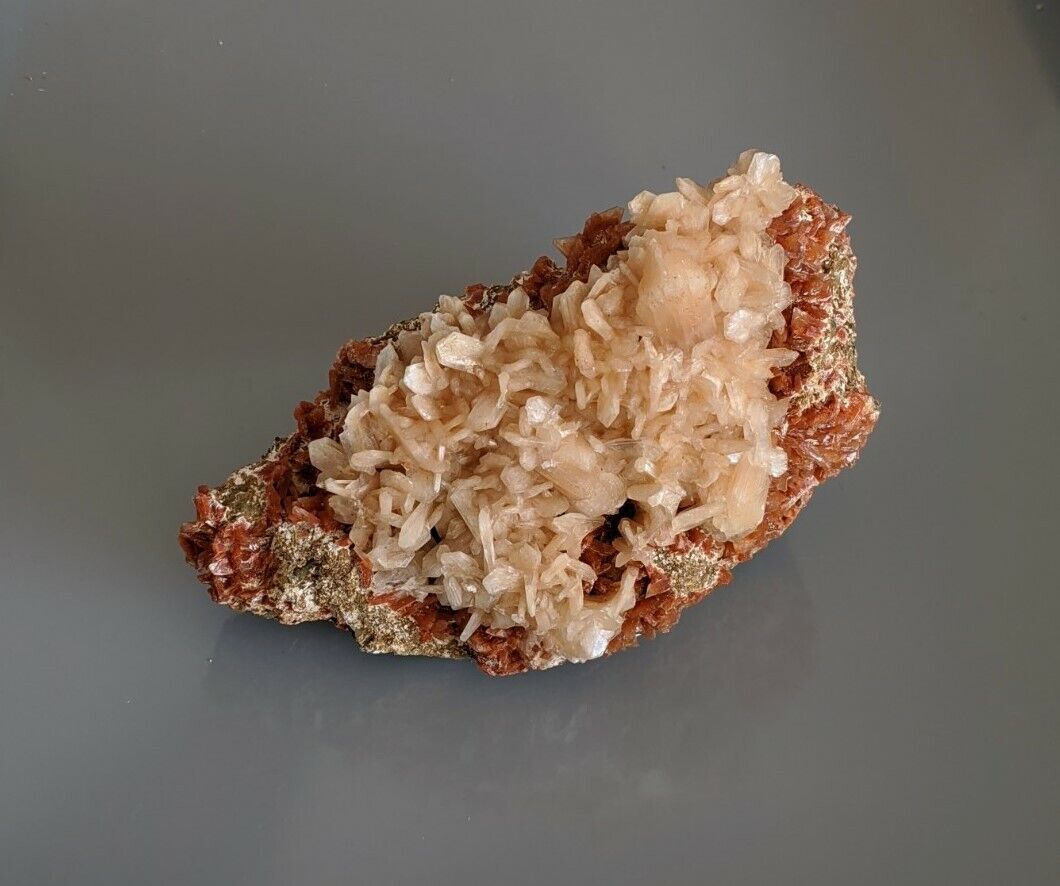 Red Heulandite with Stilbite Natural Crystal/Mineral 150x110mm