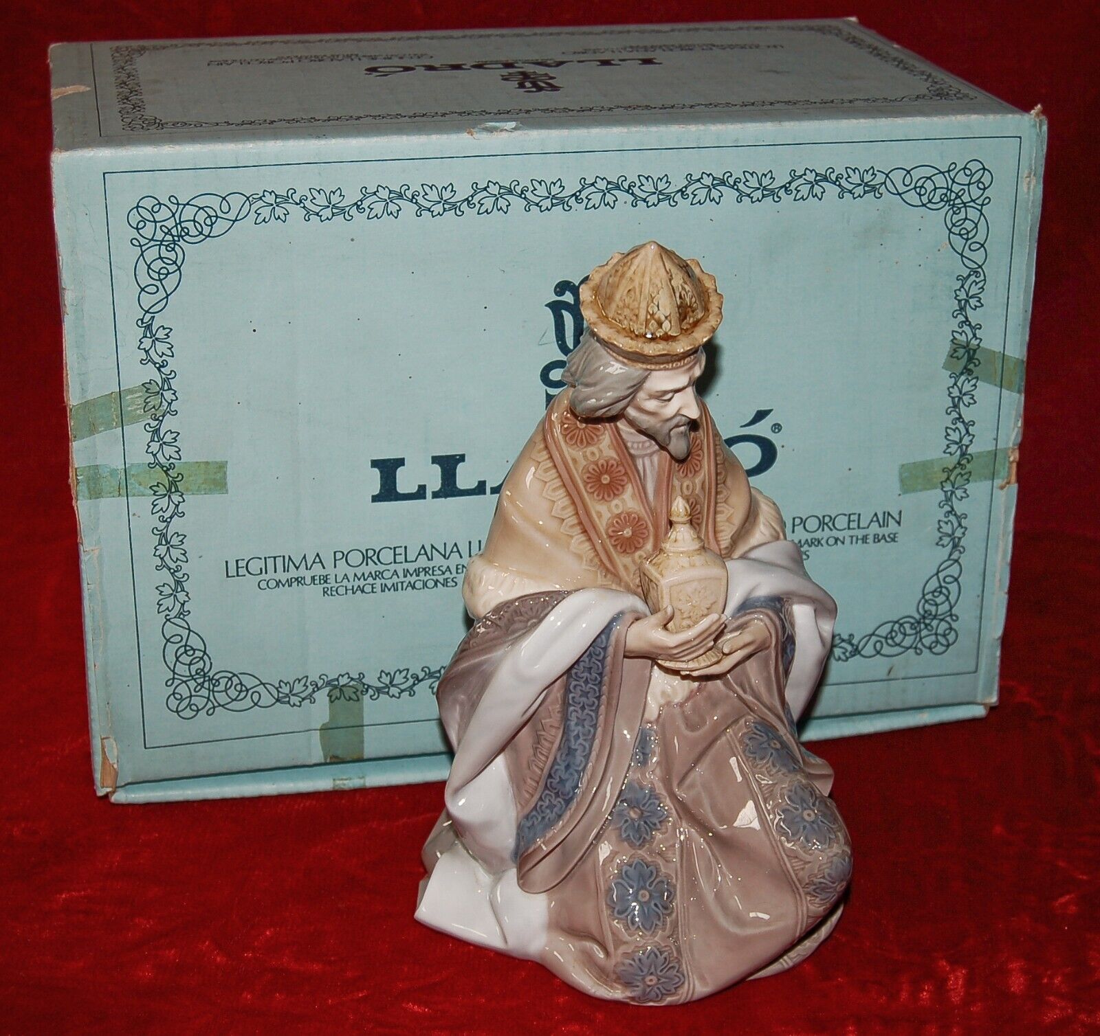 LLADRO Porcelain KING GASPAR #1424 In Original Box 1980\'s Made in Spain