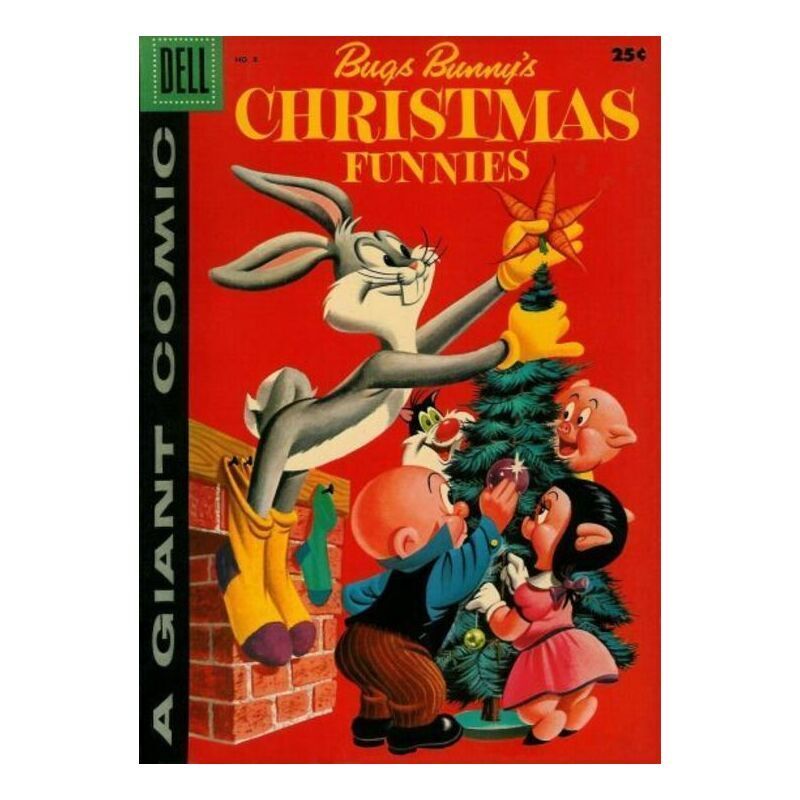 Dell Giant Comics: Bugs Bunny's Christmas Funnies #8 in VG minus. [k|