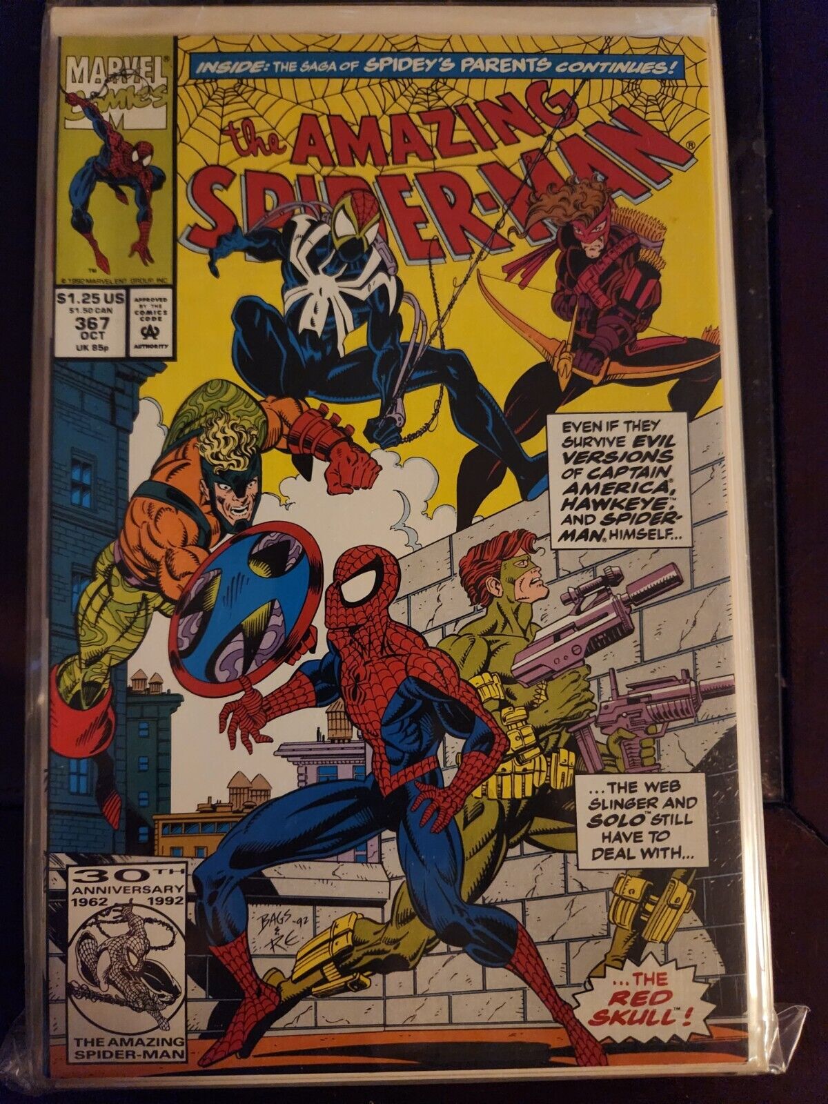 The Amazing Spider-Man #367 1992 MARVEL COMIC BOOK 9.4 AVG V41-51