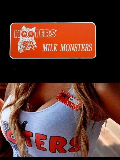 Hooters Girl Uniform Milk Monsters Name Tag Lingerie Pin Accessory sexy