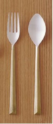 Futagami Cutlery 2 pieces 2 set Japanese Craft man work Brass fork spoon