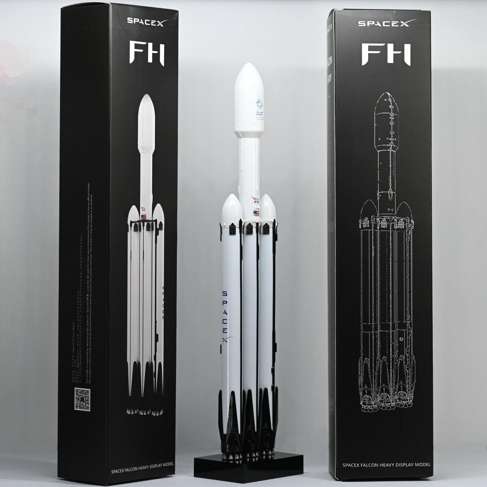 1/233 SpaceX Falcon Heavy Rocket Model Super Heavy Desktop Home Office Ornaments