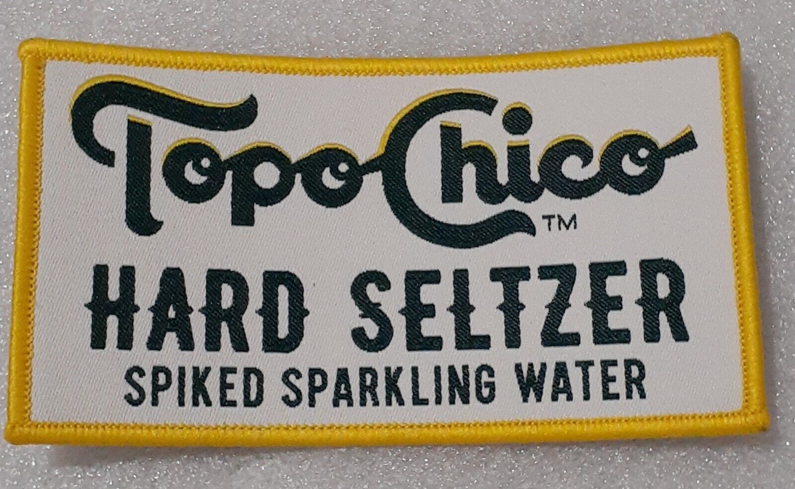 Vtg Topo Chico Hard Seltzer Spiked Sparkling Water Cloth Patch 1990s NOS New