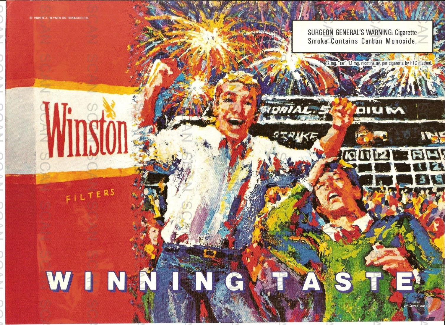 1989 Winston Cigarettes Vintage Magazine Ad   Winning Taste