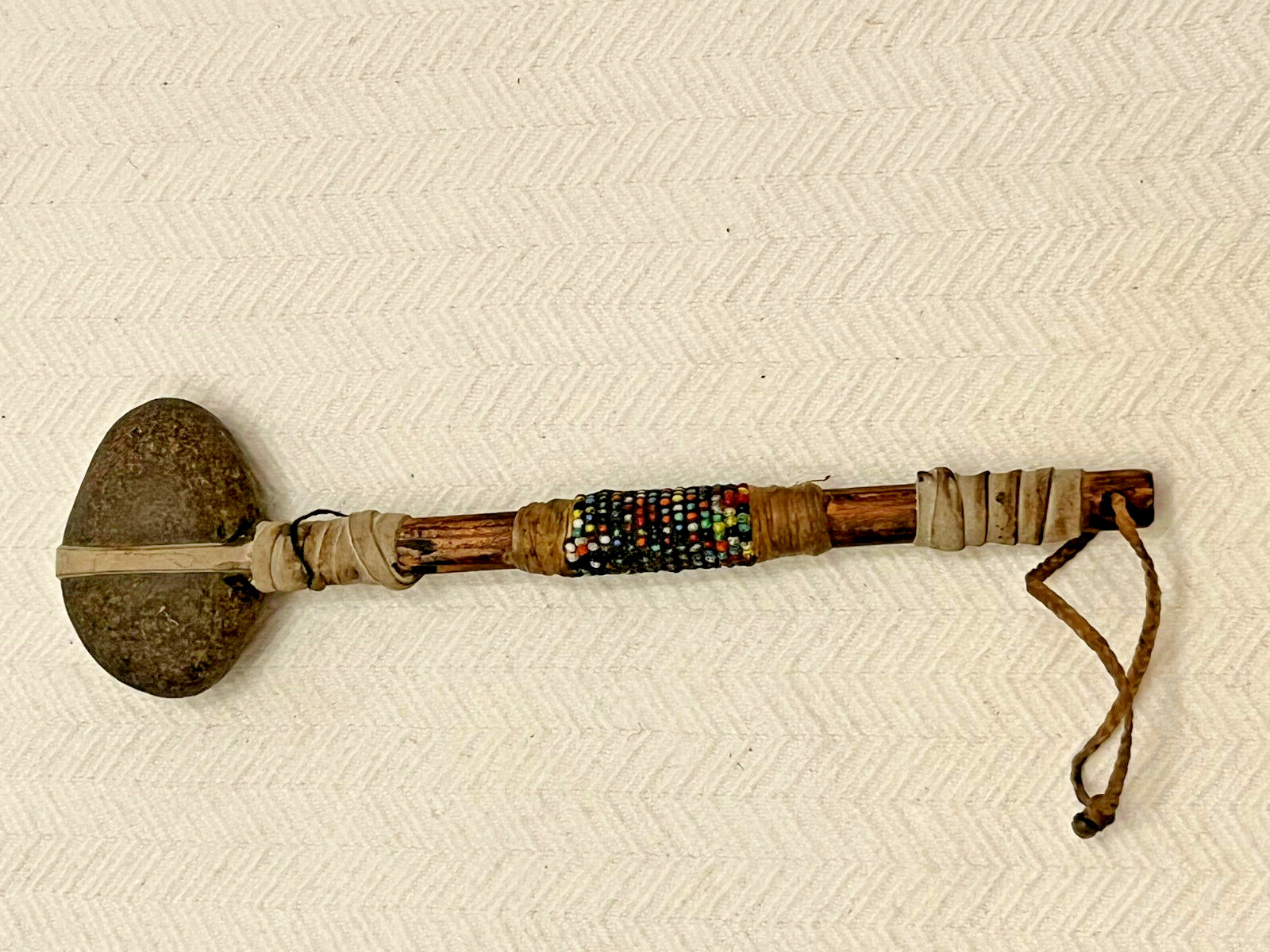 Vintage Native American Wood Stone Souvenir Toy Tomahawk