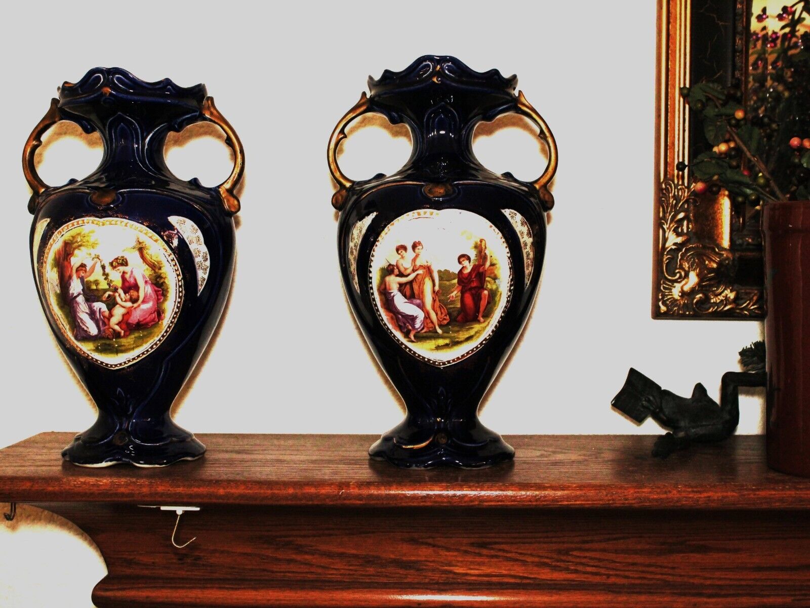 Two (2x) Vintage Vases (a Set) 