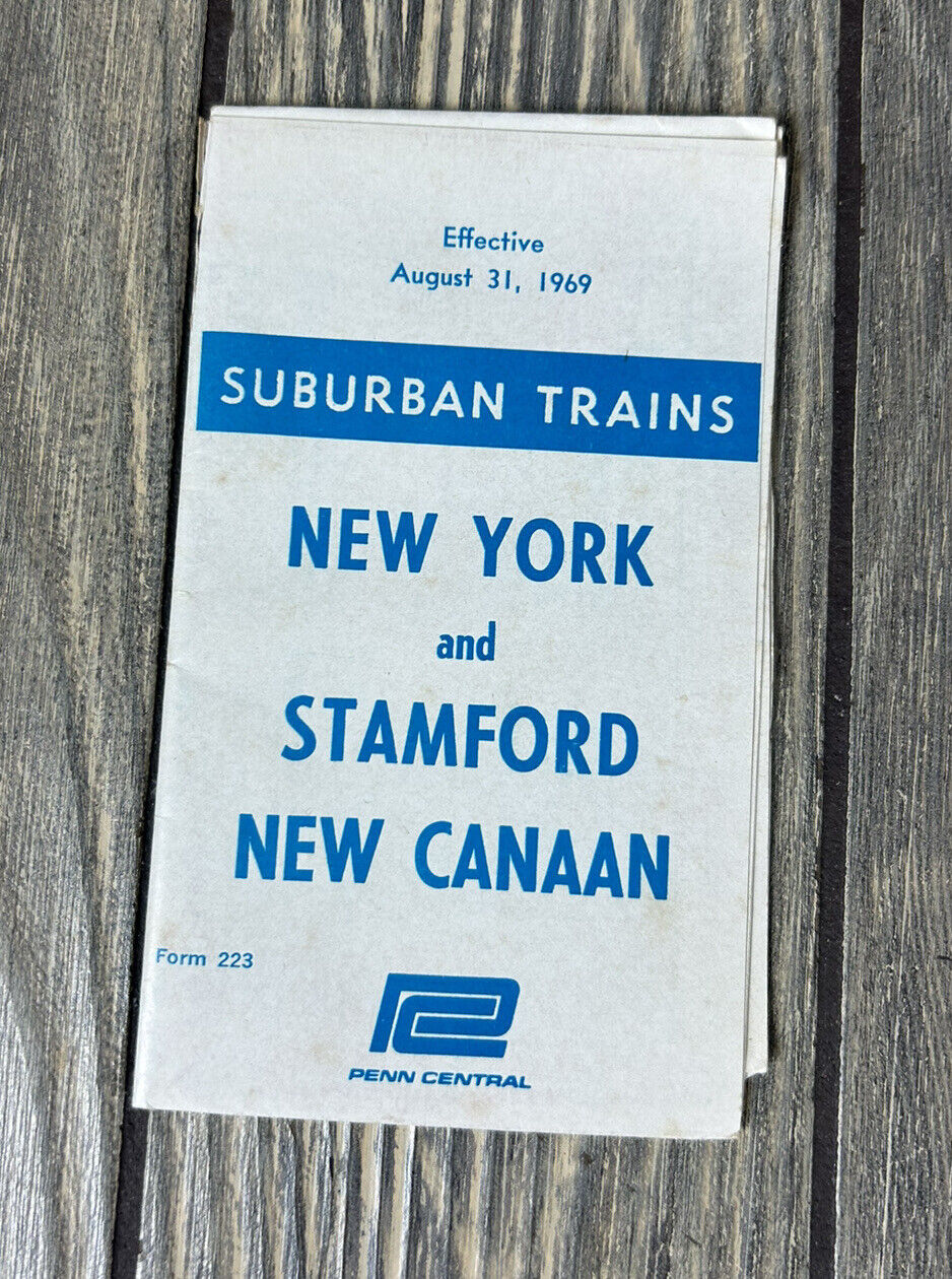 Vintage 1969 August 31 Suburban Trains New York And Stamford New Canaan 