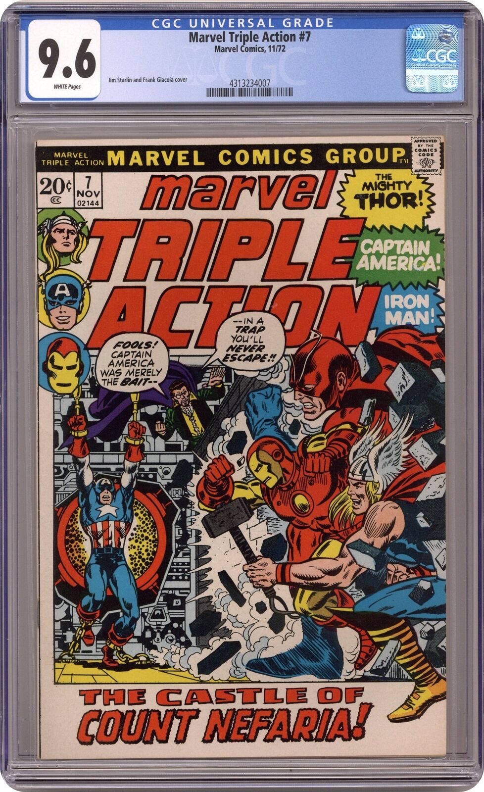 Marvel Triple Action #7 CGC 9.6 1972 4313234007