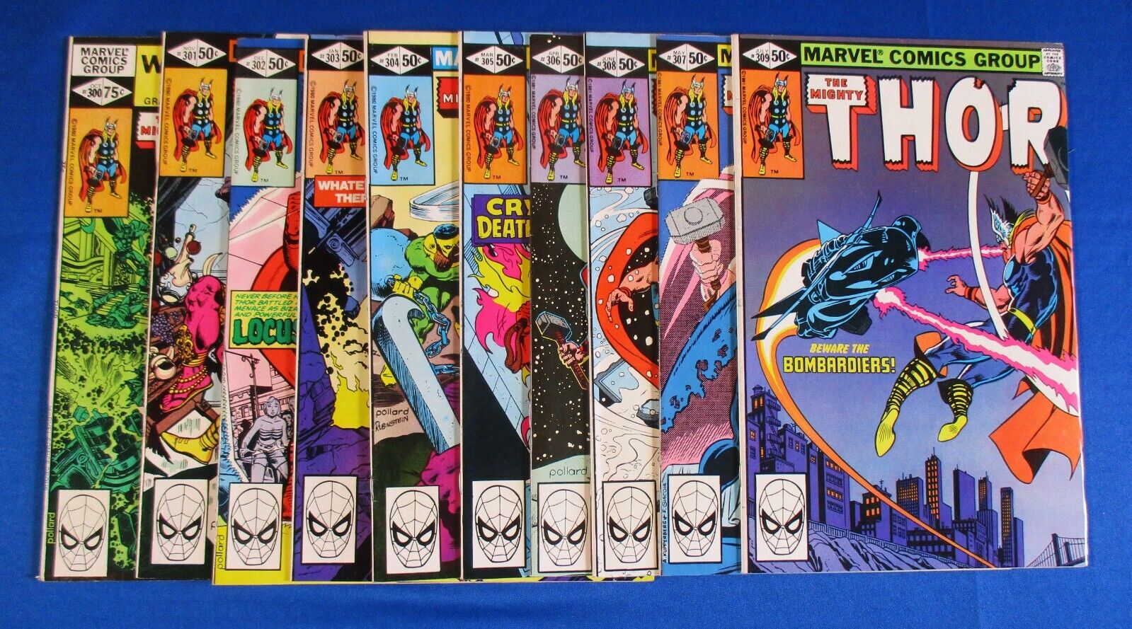 The Mighty Thor 300 to 309 Run Marvel Comics Bronze Age Key Issues High Grade
