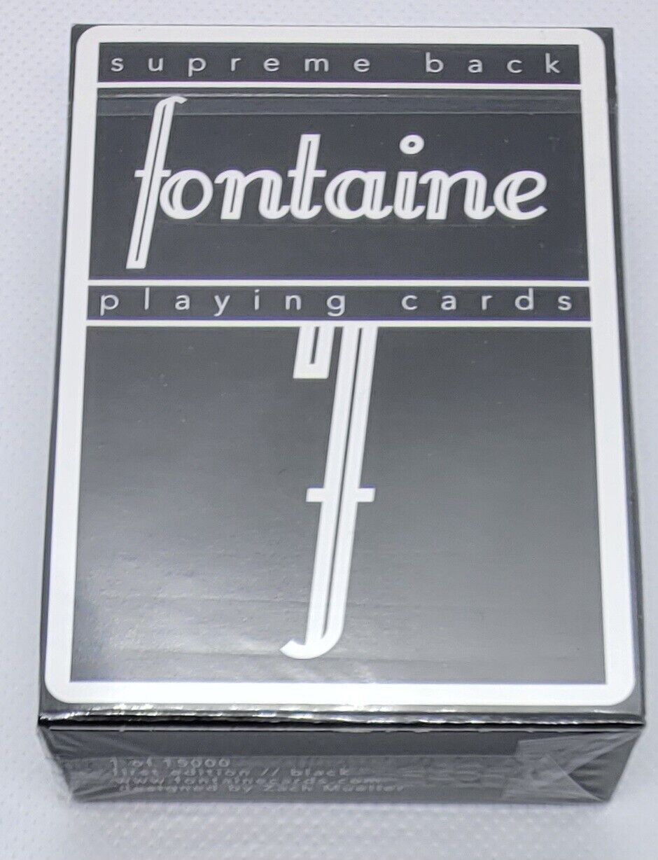Fontaine Playing Cards Supreme Black by Zach Mueller First Edition 1 of 15000 