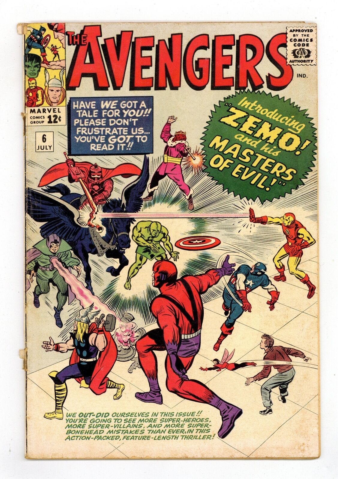 Avengers #6 GD 2.0 1964 1st full app. Baron Zemo, 1st app. second Black Knight