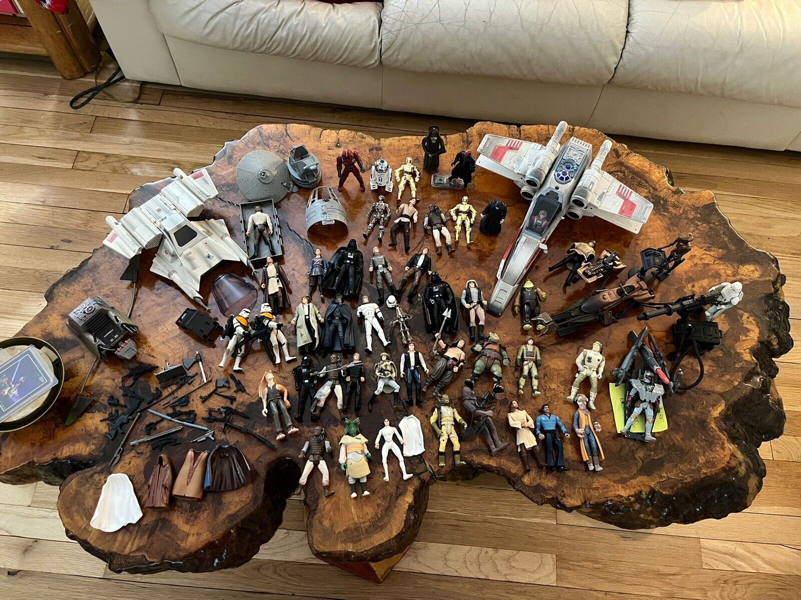1990’s Large Star Wars Figurines, Accessories X-Wing Fighter Lot And More