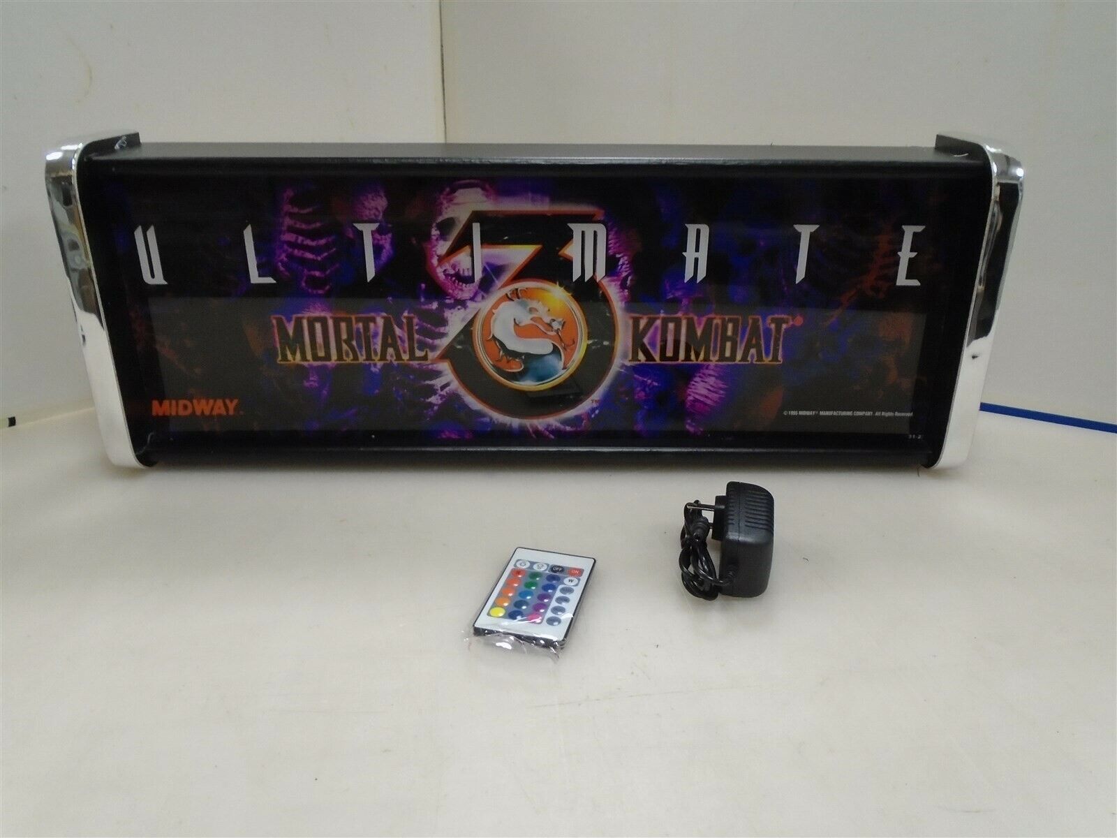 Ultimate Mortal Kombat 3 Marquee Game/Rec Room LED Display light box