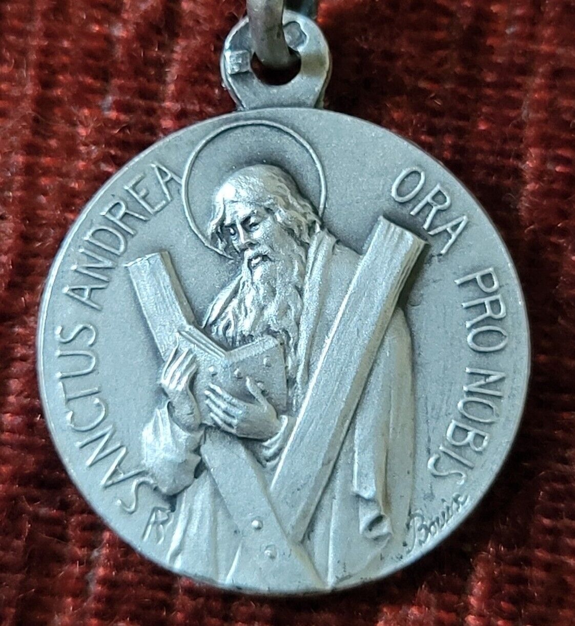 St. Andrew Sterling Vintage & New Holy Medal Catholic Patron of Fisherman Bouix 