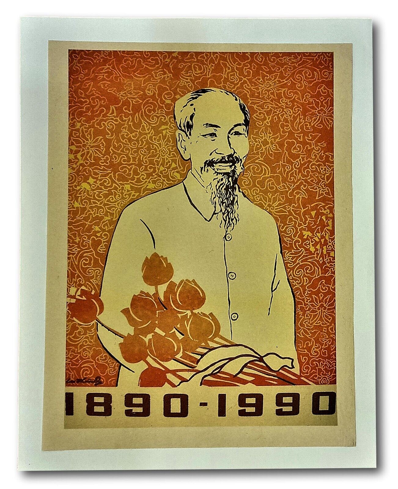 Vietnam Poster Propaganda 100th Anniversary of President Ho Chi Minh Birthday