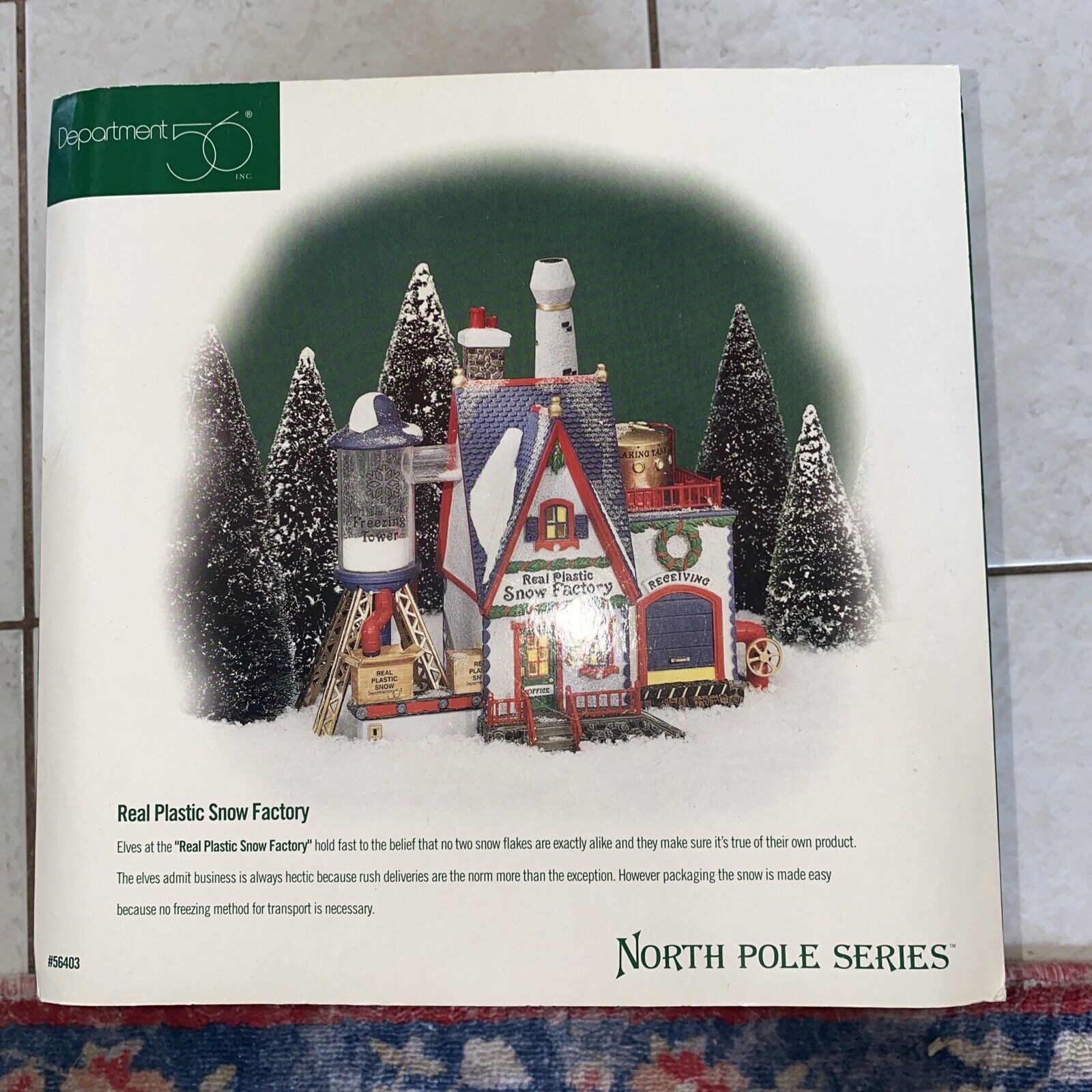 Dept 56 North Pole- Real Plastic Snow Factory #56403 Retired New