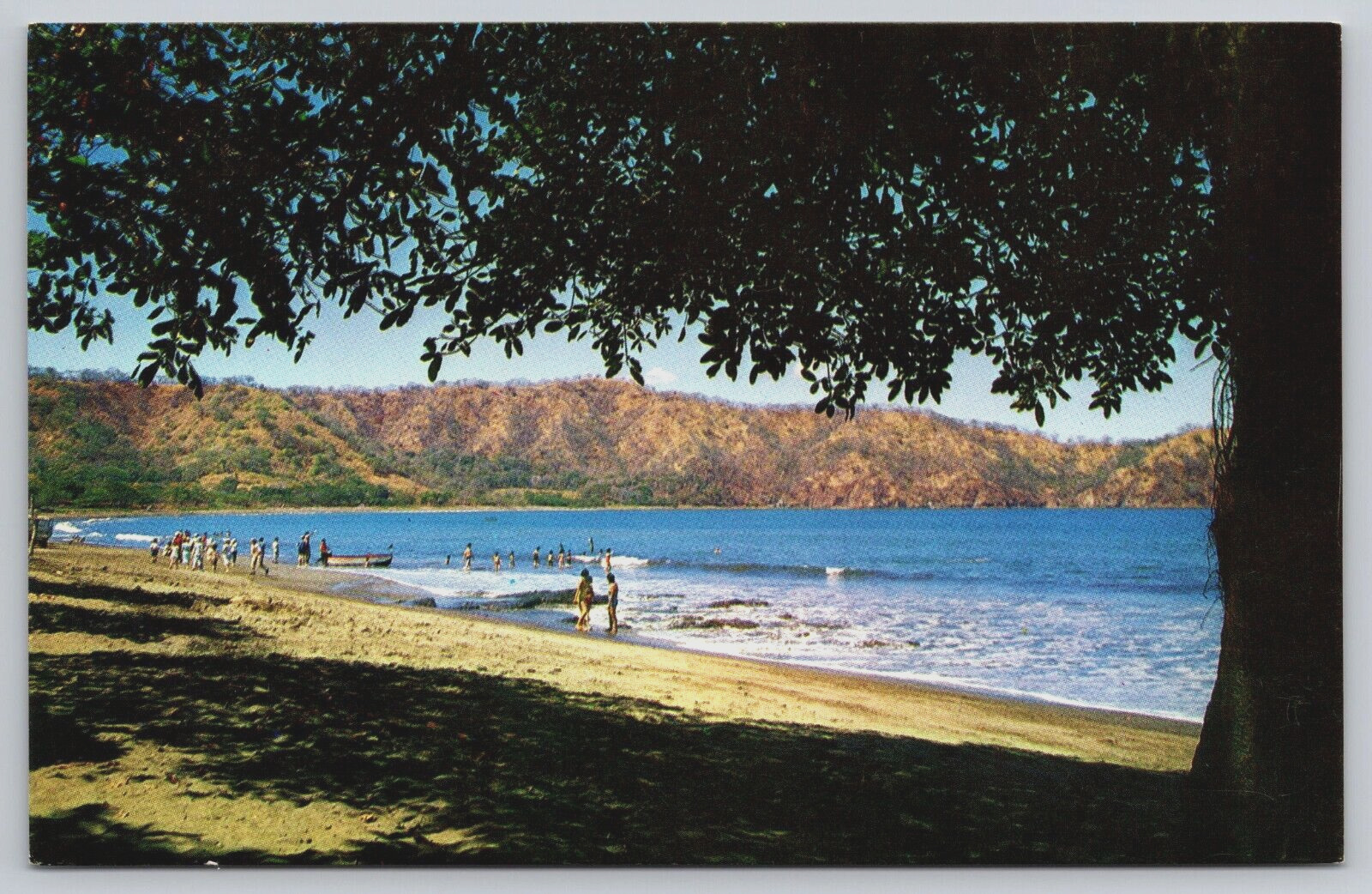 El Coco Beach Guanacaste Costa Rica Swimmers Tourists c1950s Vtg Postcard C15