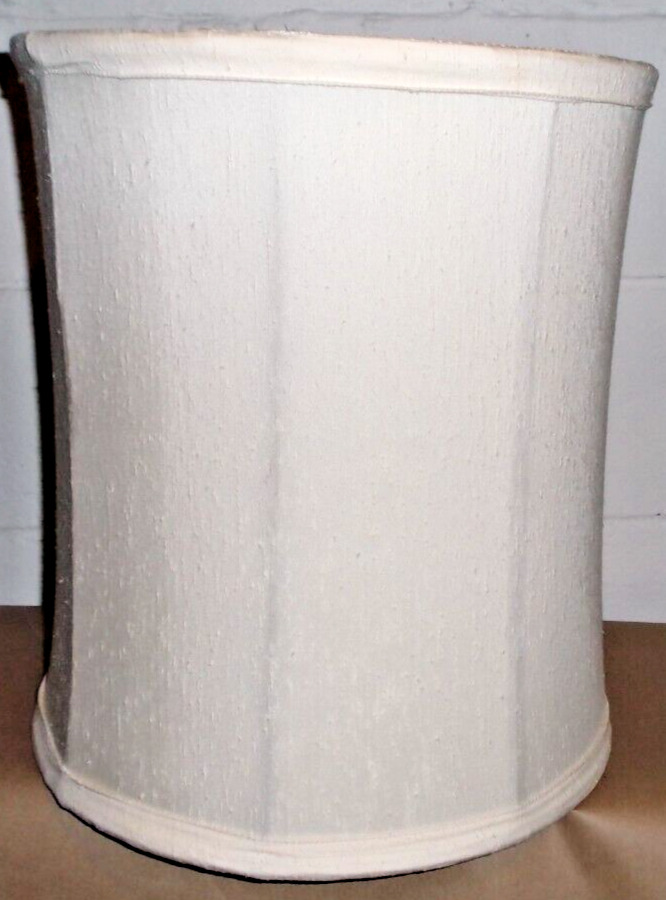 Vintage Stiffel Lamp Shade Caged Fabric Nobby Drum Barrel 16 1/2\