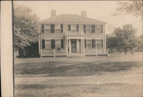 RPPC Plympton,MA A two-story house Plymouth County Massachusetts Kruxo Postcard