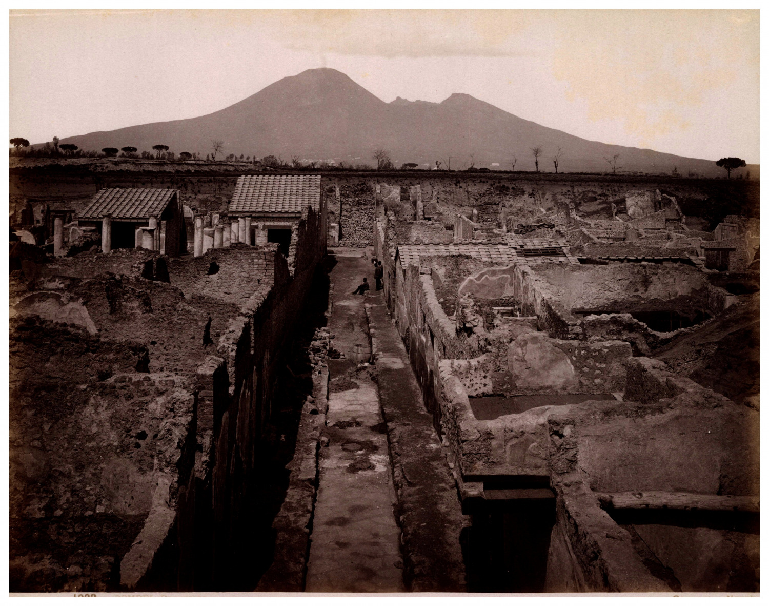 Italy, Pompeii, panorama vintage albumen print, photo. Giorgio Sommer Tirage a