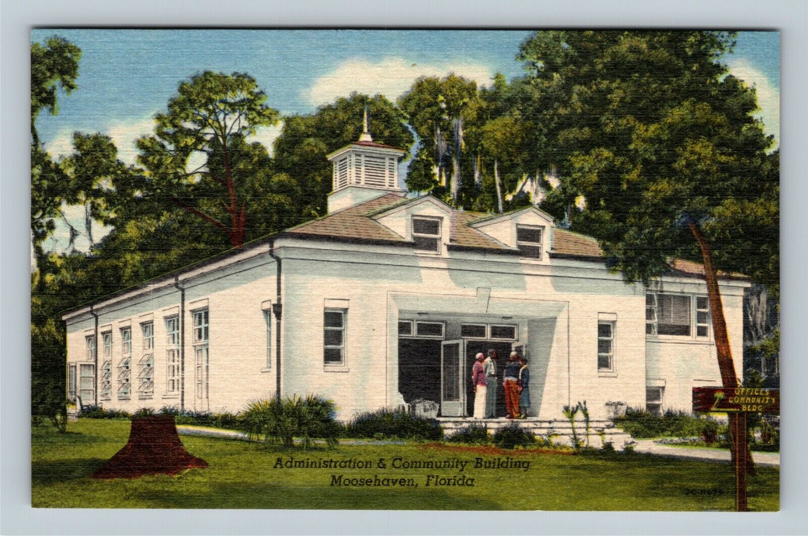 Moosehaven FL Administration Community Moose Lodges Florida Vintage Postcard