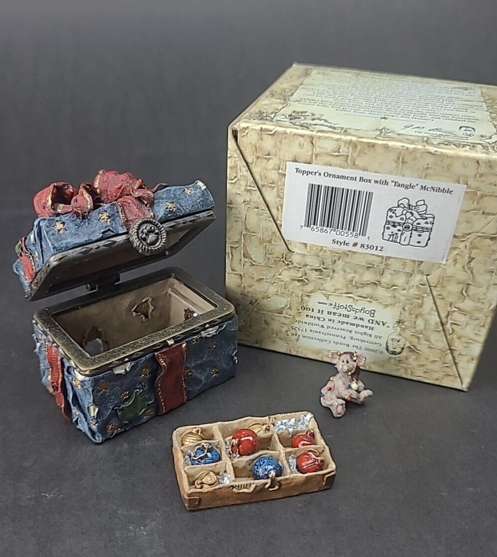 Boyds Bears Treasure Box Topper’s Ornament Box w/Tangle McNibble