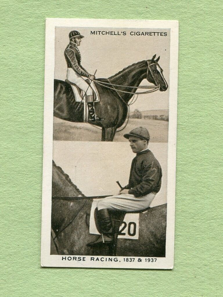1937 STEPHEN MITCHELL & SON CIGARETTES WONERFUL CENTURY #34 HORSE RACING