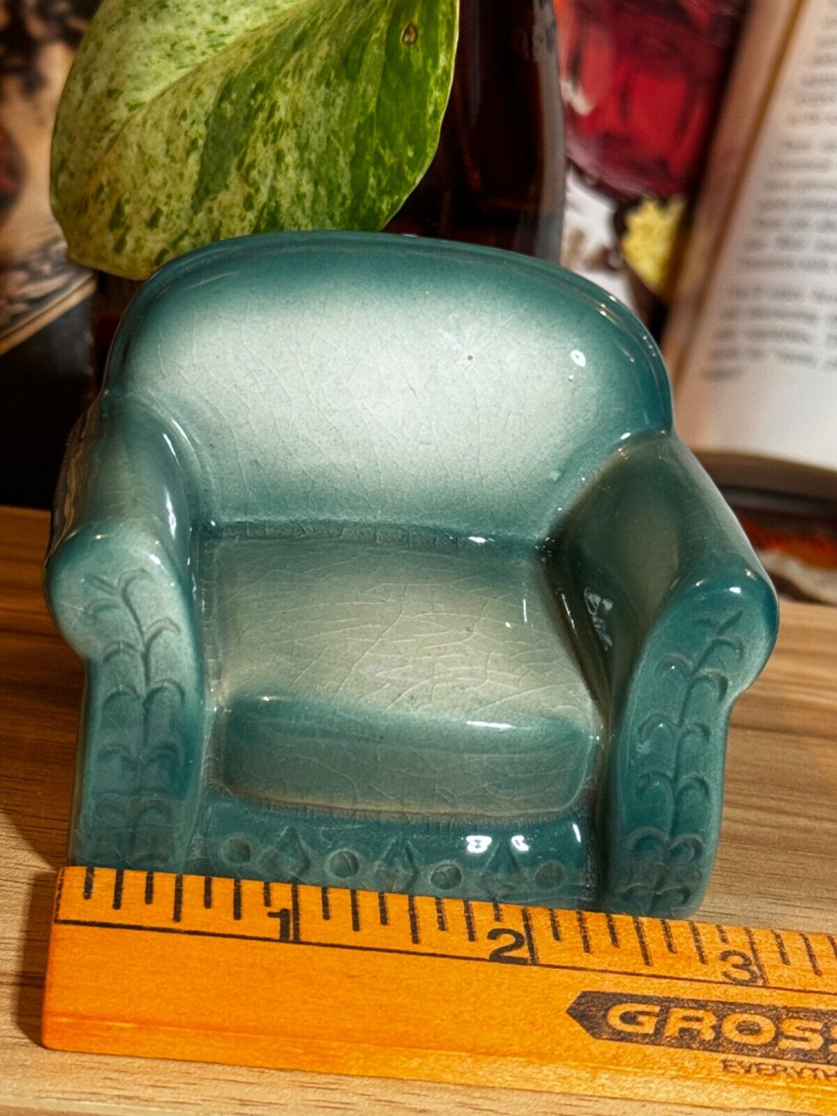Vintage Green Couch Salt Shaker- replacement piece