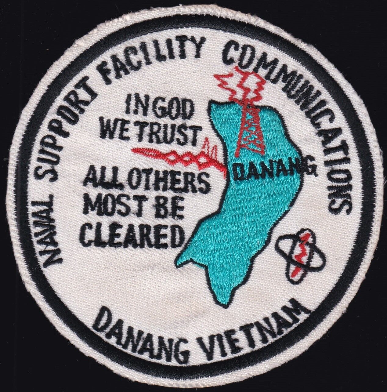 USN Naval Support Facility Communications Danang Vietnam Patch N-7