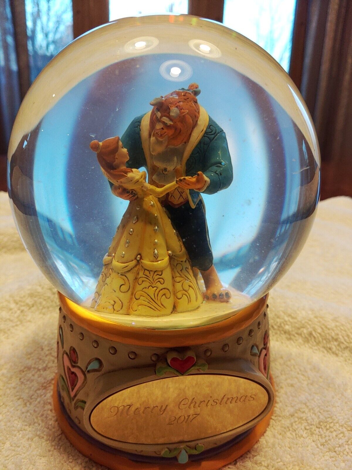 Disney Showcase Collection Beauty And The Beast Moonlight Waltz Snowglobe 