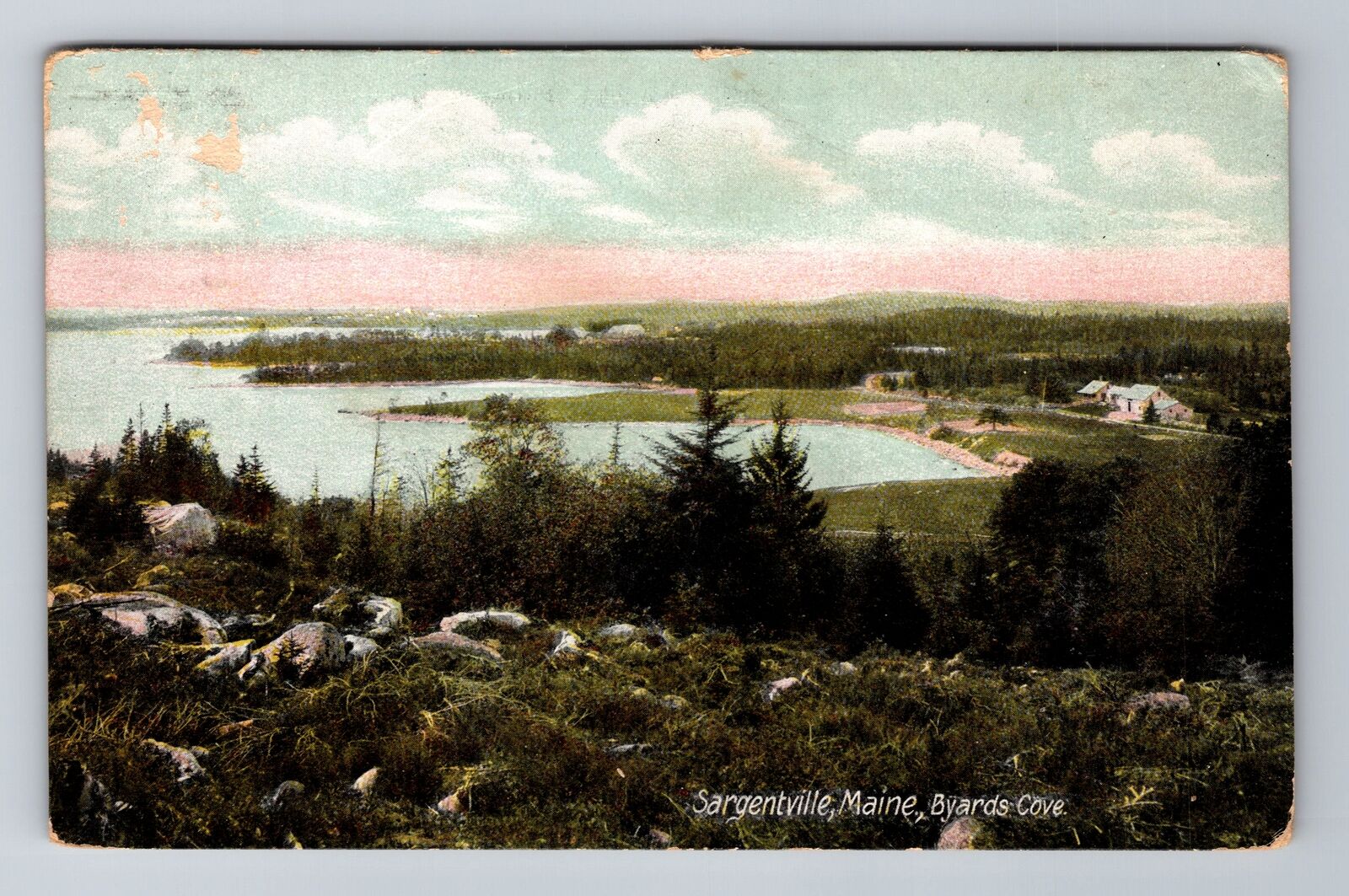 Sargentville ME-Maine, Byards Cove, Antique, Vintage c1915 Souvenir Postcard